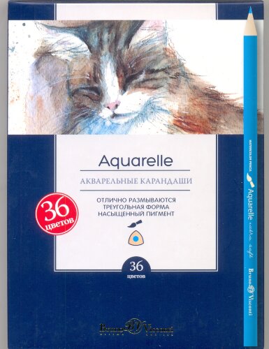  Карандаши акварельные Aquarelle, 36 цветов 36шт. Производство ОАЭ.