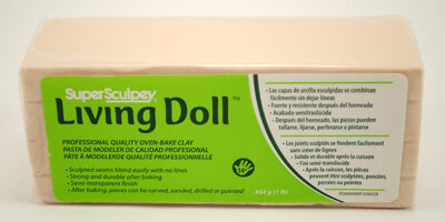 Полимерная глина Sculpey Living Doll Light Beige / Кукольный светло-бежевый 
454гр. Для изготовления кукол. Рolyform Products Company, США 
