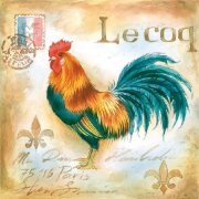 Салфетка для декупажа - яркий петух Le Cog