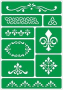 Мягкий самоклеющийся трафарет Формата А5 "Fleur de Lis" 