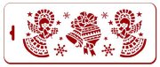 Новогодний трафарет "Ангелы и игрушки"
