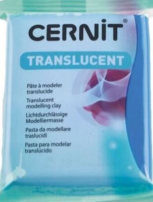 Полимерная глина CERNIT - translucent,  56гр, цвет прозрачный сапфир 
56гр.  РCernit 
