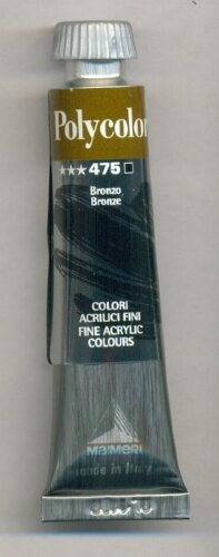 Акриловая краска Polycolor, 20 мл, Бронзовый Объем 20 мл. Производство Италия (Maimeri).