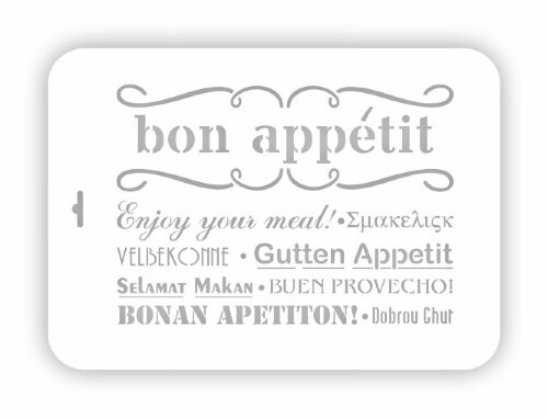 Трафарет А4 Винтажные постеры "Bon Appetit" Трафарет многоразового использования. 31х22см. Россия