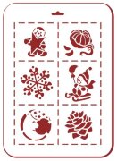Новогодний трафарет "Коллаж"
