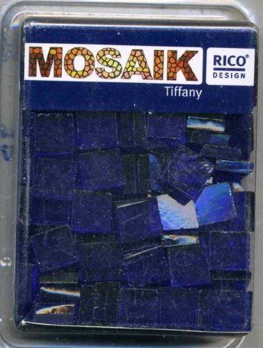 Мозаика "Tiffany", темно-синий Квадратные кусочки непрозрачного стекла размером 1х1 см. 306 штук. Rico (Германия).