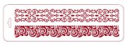 Трафарет бордюрный элегантный "Полосы с завитками"
