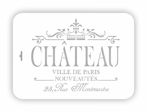 Трафарет А4 Винтажные постеры "Chateau"  Трафарет многоразового использования. 31х22см. Россия