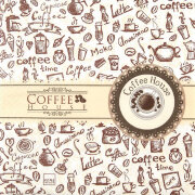 Салфетка для декупажа -  Coffe House -  фон и надпись