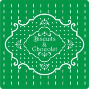 Мягкий самоклеющийся трафарет 15х15см "Bisquits" 