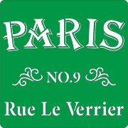 Мягкий самоклеющийся трафарет 15х15см "Paris"