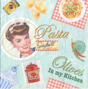 Салфетка для декупажа - Pasta & Olives