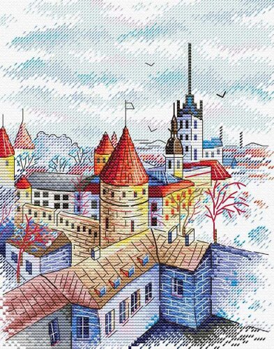 Набор для  вышивания 22х18см "Башни Таллина"  Размер 22 х 18см. Полный набор для творчества