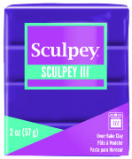 Полимерная глина Sculpey III, цвет пурпурный