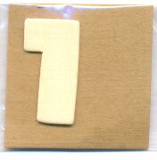 Цифра "1" из тонкой фанеры 