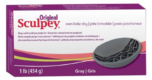 Полимерная глина "Original Sculpey", 454 гр, серый 
 454гр. Polyform Products Company, США 
