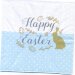 Салфетка для декупажа - Зайка и надпись Happy easter на голубом горохе - Салфетка для декупажа - Зайка и надпись Happy easter на голубом горохе