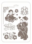 Трафарет Романтика - "Welcome little one"