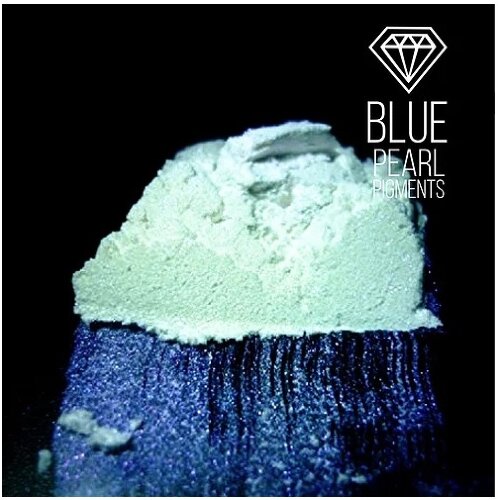 Пигмент минеральный  CraftPigments, 10мл, цвет Pearl "Blue", перламутр синий Колер порошковый, Объем 10мл  Производство Словения.