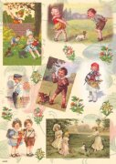 Рисовая бумага MondoDecoupage - дети на прогулке