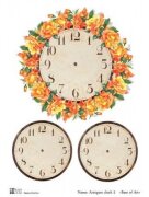 Декупажная карта  A4 Base of Art - Antiques clock 5
