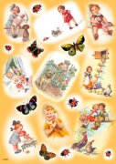 Рисовая бумага MondoDecoupage -Дети и бабочки