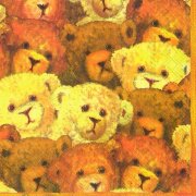 Салфетка для декупажа - фон из плюшевых мишек