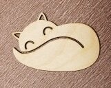 Фигурка из фанеры , 5см, Кошка идет
